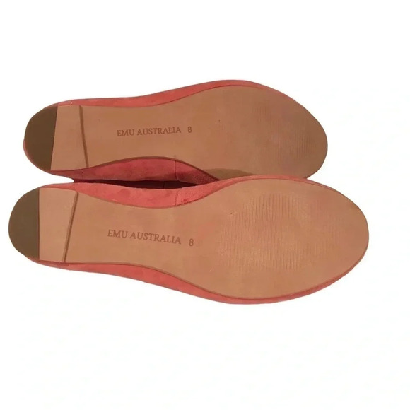 Emu Pink Suede Ballet Flats - Picture 10 of 10